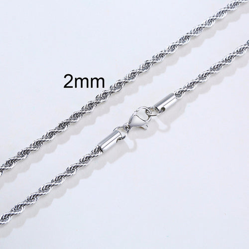 Load image into Gallery viewer, Men&#39;s Long Stainless Rope Necklace
