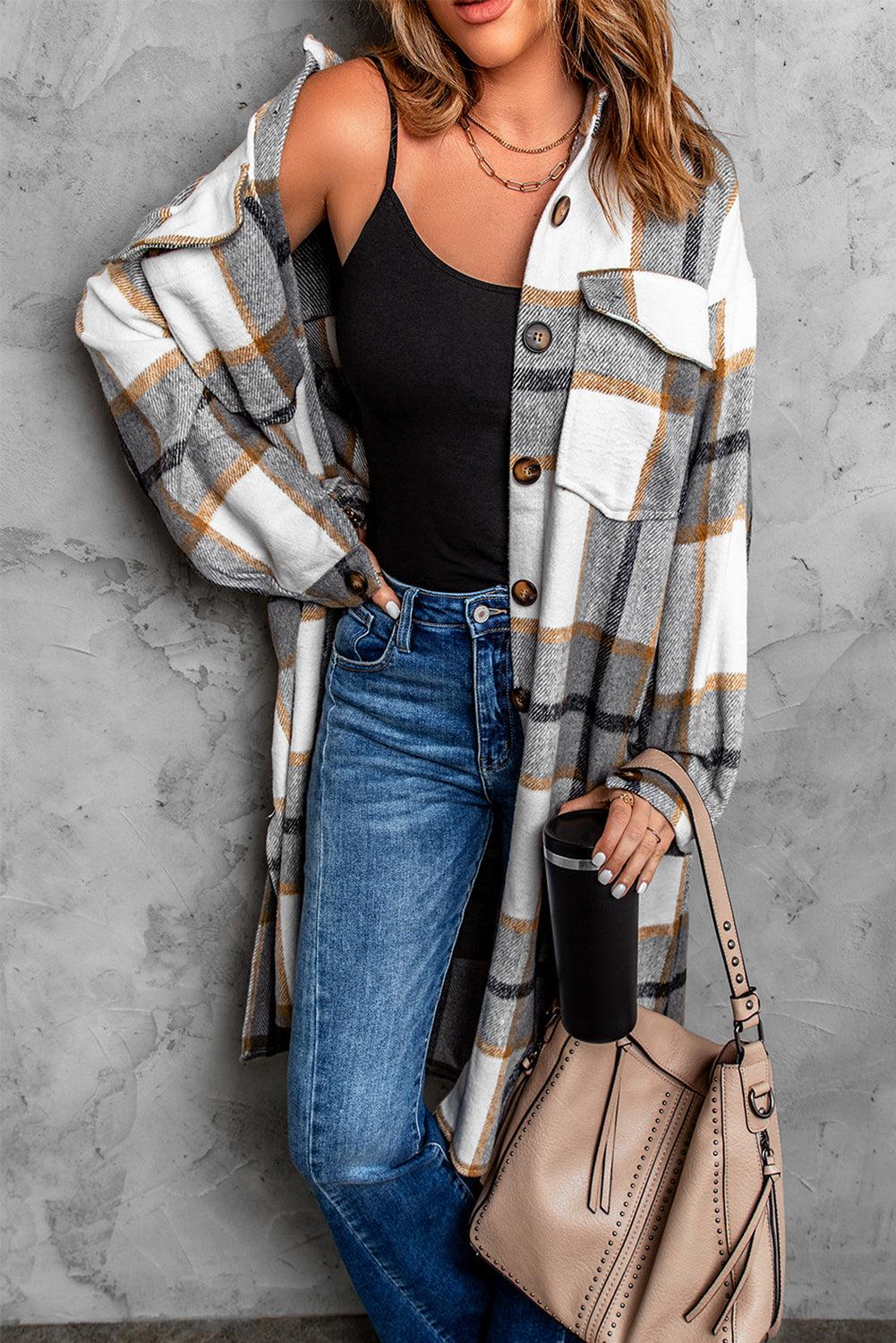 Dropped Shoulder Duster Coat